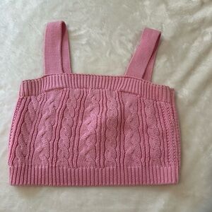 Forever 21 Pink Knit Crop Top